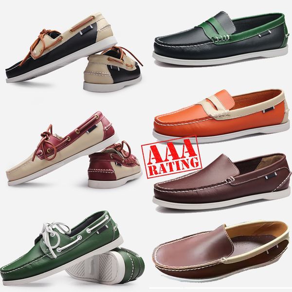 GAI GAI GAI Neue Marke Gedruckt Muster Männer Kleid Schuhe Flache Freizeitschuh Business Büro Oxfords Echtes Leder Designer Metall Schnalle wildleder Loafer