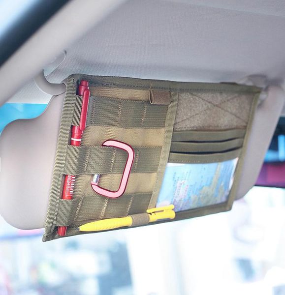 Auto Sonnenblende Tasche Organizer Panel CD Lagerung Tasche Auto Lkw Auto Zubehör Kleinigkeiten Molle Beutel Halter Auto Lagerung Decor9945071