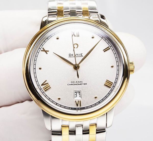 Часы 5A Omeiga OMG De Ville Prestige Механический механизм с автоподзаводом Автоматические дизайнерские часы со скидкой для мужчин Женские наручные часы Fendave 24.1.12