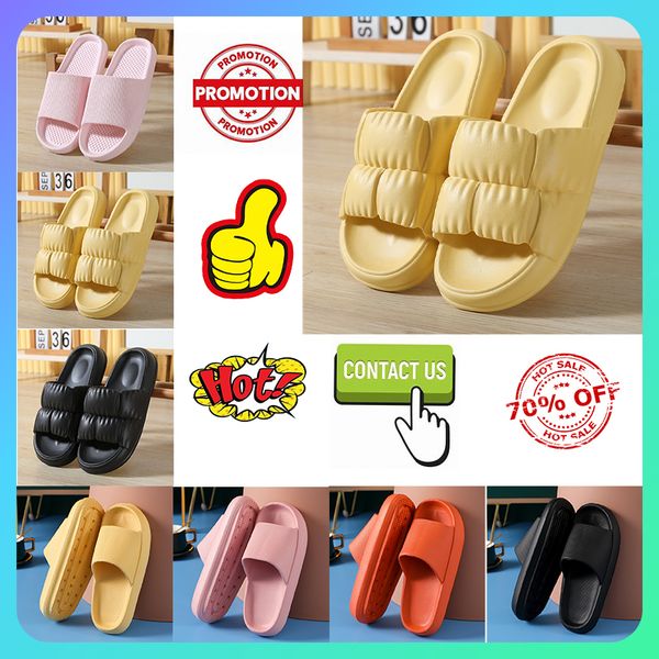 Chinelos Soft Sole Travesseiro Mulheres Plataforma Dupla Nuvem Slides Sandálias Antiderrapante Resistente ao Desgaste Mulher Verão Slip Flip Flops Sandálias de Luxo Flat Slipper