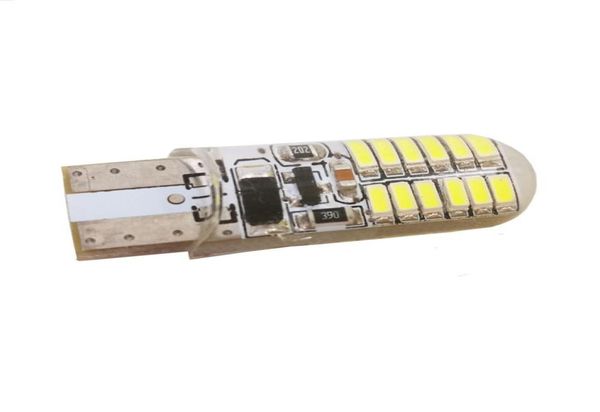 10X T10 W5W 194 168 3014 24 SMD силикагель стробоскопическая вспышка светодиодные лампы 12 В DC1572025