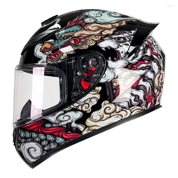 Capacetes de motocicleta China Chic Full Face Capacete Respirável para Motocicletas Corrida Resistente ao Desgaste Equipamento Anti-Queda S-3XL