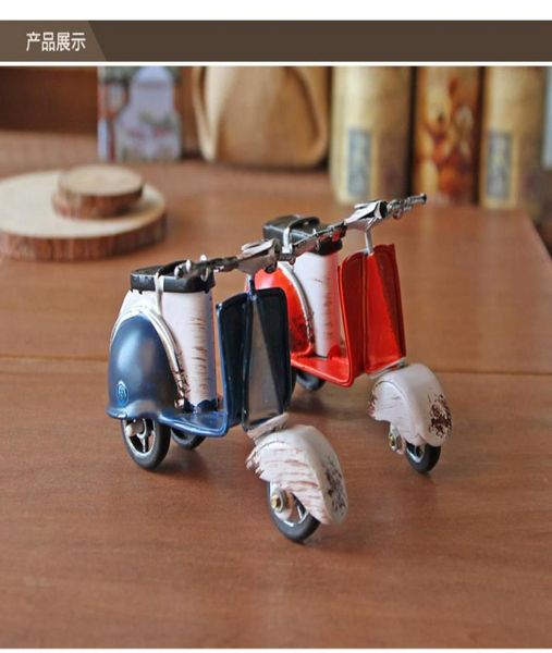 Modelo de motocicleta de metal artesanal, estilo clássico, pequeno mosto de arte, pedal, brinquedo, mesmo com a decoração roma holiday039 7633280