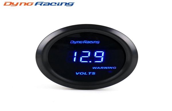 Dynoracing Voltmeter, 2 Zoll, 52 mm, digitale LED, 818 Volt Messgerät, schwarzes Gesicht, blaue LED, Auto-Messgerät, Autoteile, BX1014653609805