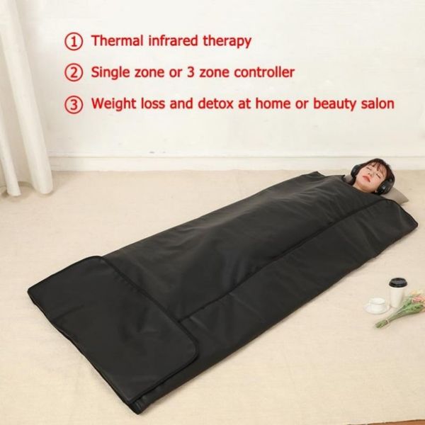 Cobertor térmico de sauna de infravermelho distante de qualidade, envoltório corporal fino, bolsa portátil Fir327
