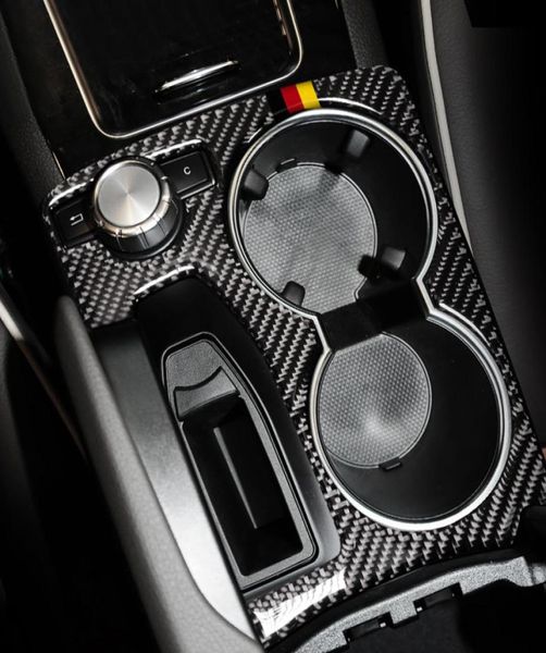 Carbon Faser Multimedia Handauflage Panel Abdeckung Trim Auto Aufkleber Styling Für mercedes GLK 2008-2015 Zubehör2789986