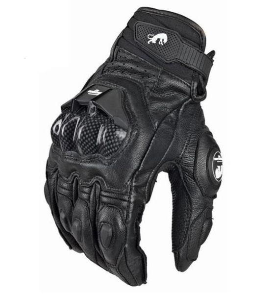 Guanti da moto neri Racing in vera pelle Moto bianchi Road Racing Team Glove uomo estate inverno7137287