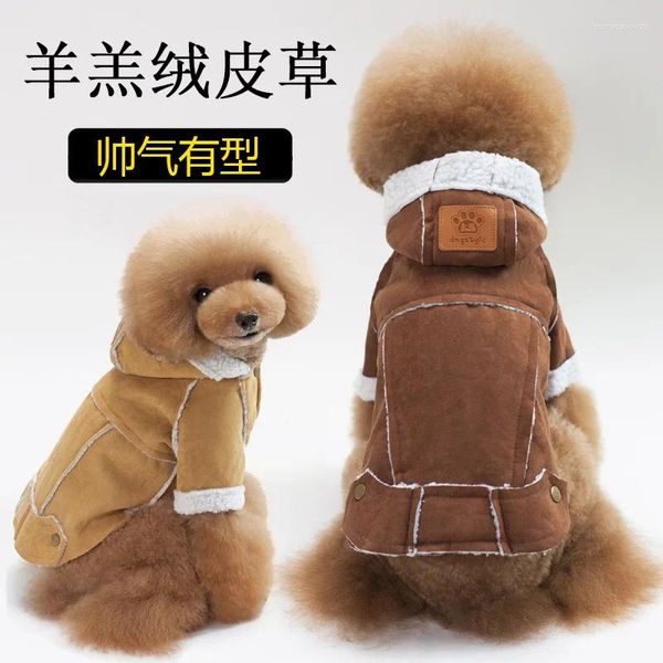 Hundebekleidung Haustiermantel Winter Baumwolle Berber Fleece Kleidung für verdickte warme Hundepullover Weiche Jacke Welpe