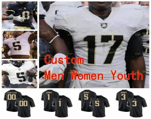 College Jerseys Army Black Knights 61 Joe Steffy 7 Jaylon McClinton 8 Kelvin Hopkins Jr. 82 Alejandro Villanueva Futebol personalizado costurado 4786032