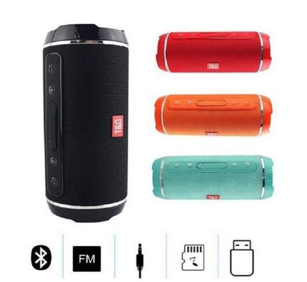 Tg116 rede de pano de buzina dupla, alto-falante sem fio bluetooth, mini alto-falante portátil, suporte para cartão tf, microfone de mão estéreo para celular 6095872