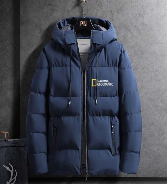 National Geographic Roupas Jaqueta de Inverno Homens Plus Size 4XL Algodão Acolchoado Quente Parka Casaco Casual Masculino Corta-vento 2112148124700