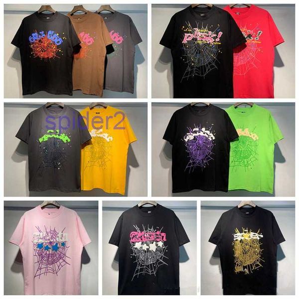 Sp5der Herren T-Shirts Europa Frankreich Hip Hop Young Thug Spider Mode Herren 555555 Kurzarm T-Shirt Frauen Sp5ders Kleidung Lässige Baumwolle T-Shirts Polo 9AMT