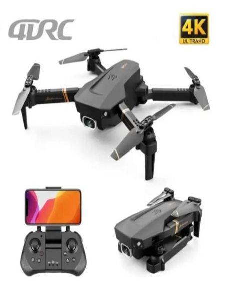 Droni V4 RC Drone WIFI FPV Video live 4K HD Fotocamera grandangolare Pieghevole Mantenimento dell'altitudine Durevole RC5858734