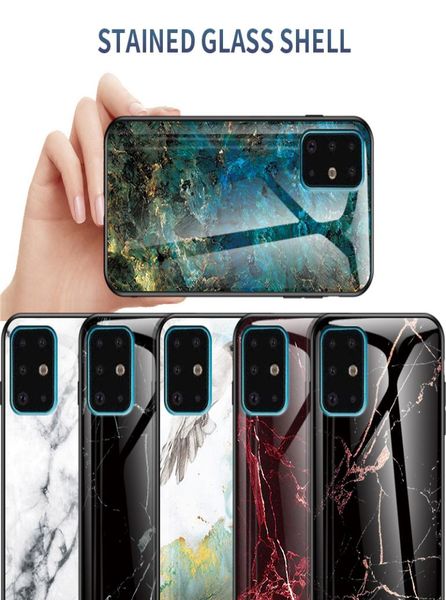 Capa de telefone de vidro temperado mármore para Samsung Galaxy S20 Ultra S21 Plus Note 10 S10 A72 A52 A32 Note20 A42 A312717609