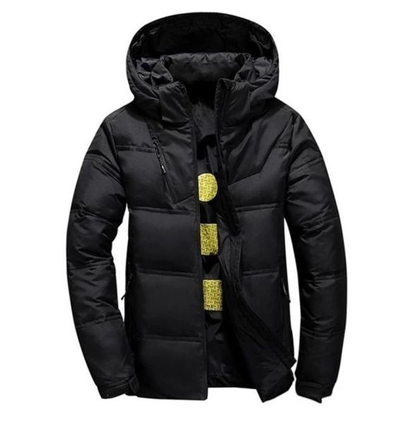 AKSR Herren Winter-Daunenjacke, Mantel, weiße Entendaunenjacke mit Kapuze, dick, warm, warm, Puffjacke, Doudoune Homme6355638