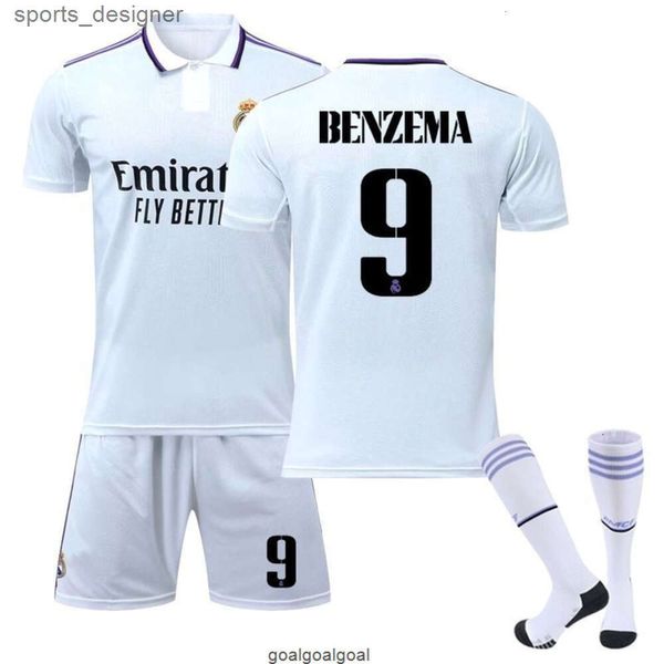 2223 Maglia da calcio della maglia da casa del Real Madrid No.9 Benzema No.10 Maglia da calcio della maglia Modric''gg''OWRB