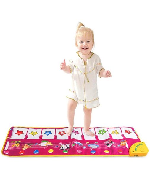 Детское многофункциональное музыкальное одеяло, игровой ковер, мигающее одеяло для фортепиано, фиолетовое пианино, педаль, коврик для танцев, игрушка8628848