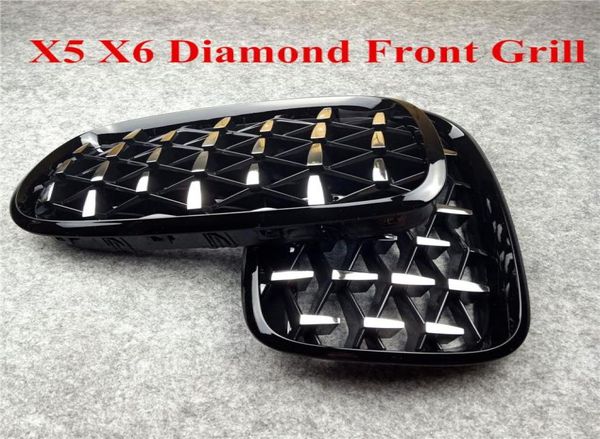 Una coppia F30 Diamond Car Grille per BMW F10 F18 F35 G30 G38 X1 X3 X4 X5 X6 Tuning auto Griglie anteriori9004066