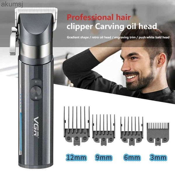 Máquina de cortar cabelo recarregável para homens, barbeador profissional, máquina de corte de cabelo, acessórios de barbeiro, corte de barba, yq240122