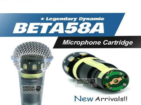 Cartucho de cápsula para microfone com fio beta58a beta57a, cápsula supercardióide dinâmica de substituição direta ac1878964