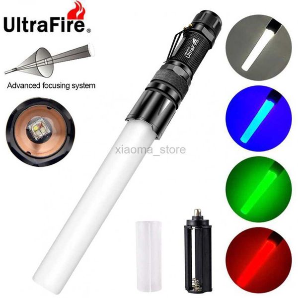 Фонари UltraFire PY11 4 цвета в 1 Масштабируемый светодиодный фонарик Многофункциональный тактический сигнальный фонарь для дорожного движения 240122