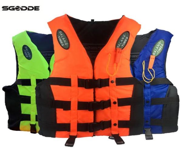 Jaqueta salva -vidas da piscina de sgodde com apito espessamento de jaqueta vidas de espuma marinha s3xl drifting nadação de esportes de água acessórios 9519502