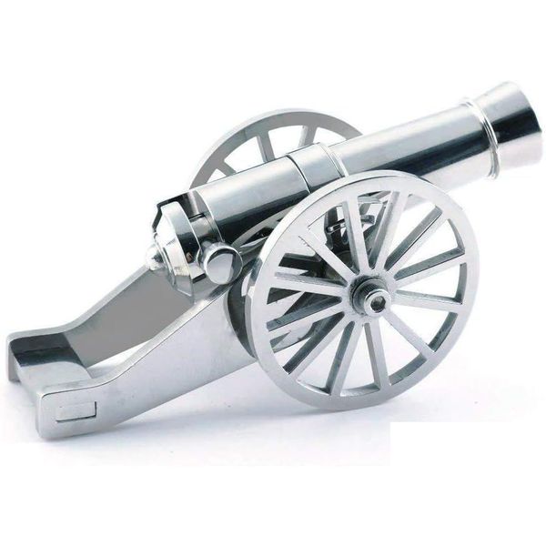 Miniature Giocattoli Napoleone Mini cannone in acciaio inossidabile Collezione di modelli militari Ornamenti con particelle di metallo Regali di consegna a goccia No Dhwps