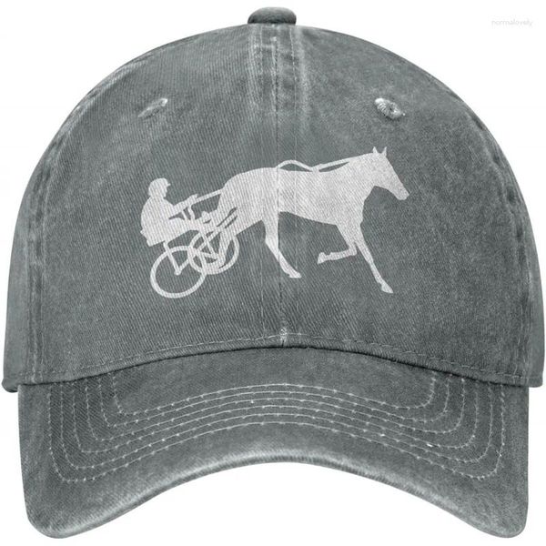 Ball Caps Unisex Harness Racing Horse Logo Cowboy Hut Trucker Papa Geschenk Verstellbarer Schnallenverschluss Sonnenhut