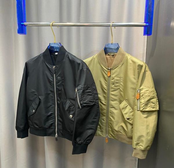Primavera e outono 2022 nova moda designer jaqueta de alta qualidade uniforme beisebol moda bolso costura design masculino gola com zíper8968354