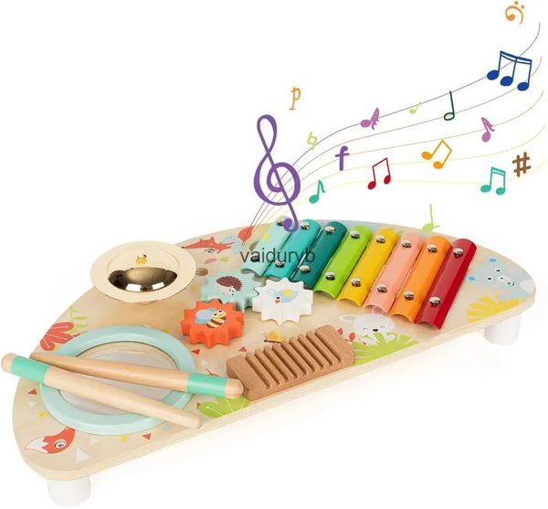 Teclados Piano Juguetes para bebés Instrumentos musicales Juego musical Montessori de madera todo en uno para 1 2 3Yvaiduryb