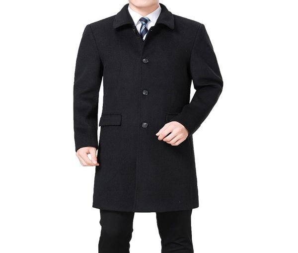 2018 neue Männer Wollmantel Winter Wolle Kaschmir Mantel Erbse Männer Wolle Mantel Lange Jacke Mischung Palto Erkek Mont Kaban5796970