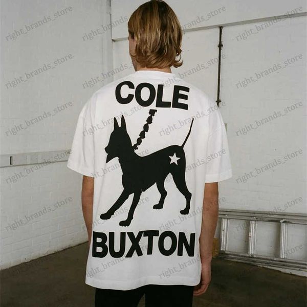 Homens camisetas Cole Buxton Pet Dog Imprimir Slogan Minimalista Em Torno Do Pescoço 1 1 T-shirt De Manga Curta Preto Branco S-XL T240122