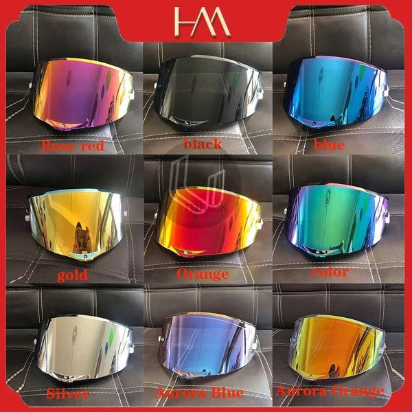 Óculos ao ar livre pista capacete viseira capacete da motocicleta lente viseira capacete óculos lente rosto cheio para agv pista gp rr corsa r gpr corrida 3 acessórios 240122