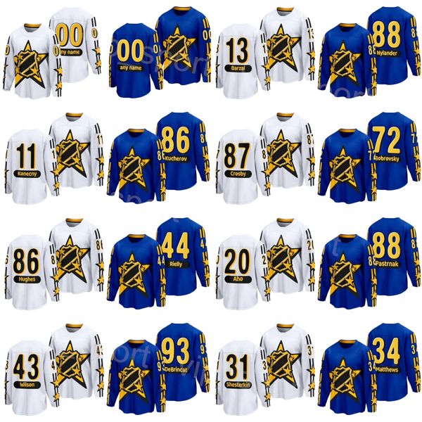 2024 Hockey All-Star-Trikots 13 Sam Reinhart 14 Nick Suzuki 86 Jack Hughes 13 Mathew Barzal 31 Igor Shesterkin 7 Brady Tkachuk 11 Travis Konecny Mann Frau Jugend