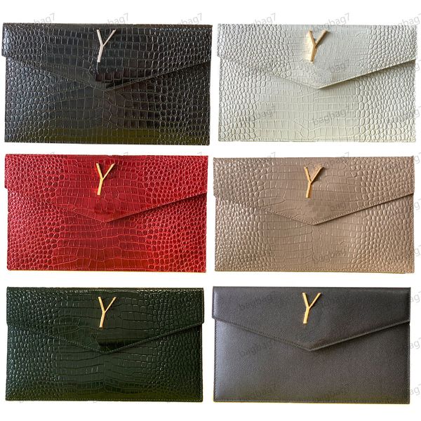 Top -Qualität 10A Designer Uptown Clutch Bags Echtes Lederhandtaschenklappenumschlag Kupplung Leder Klassische große Brieftaschen Totes Reisetasche Umschlagpaket