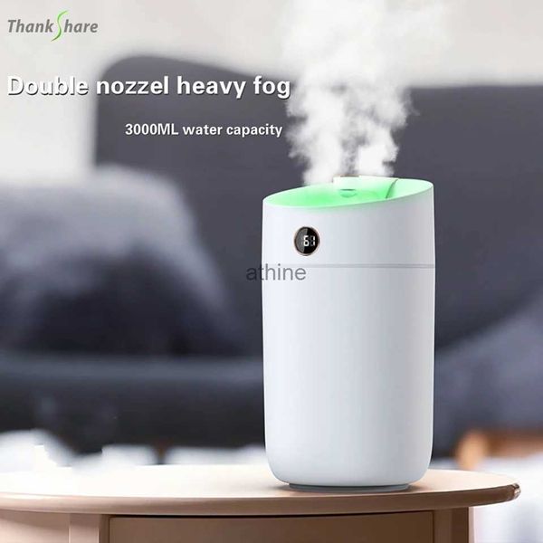 Luftbefeuchter 3L Luftbefeuchter Große Kapazität Luft Diffusor Zerstäuber Ultraschall Aroma Diffusor Cool Mist Maker USB Air Humificador Purifier YQ240122