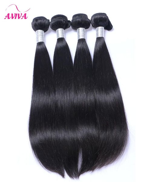 Malaysian Virgin Hair Straight Hair Weaves Bundles 34 Pcs Lot Unprocessed Malaysian Silky Straight Remy Human Hair Extensions Nat1193035