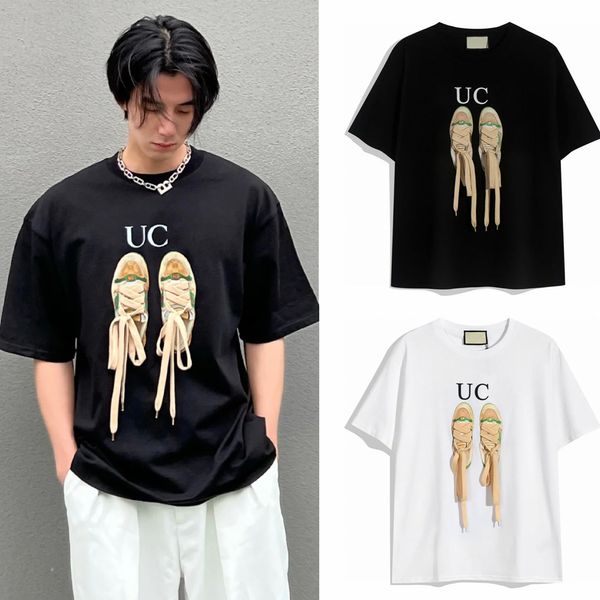 Itália designer marca unissex camisetas oversized streetwear algodão sapatos esportivos impressão estereoscópica gráfico estilo retro homens mulheres manga curta roupas tee tops