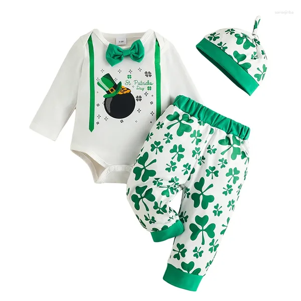 Roupas conjuntos de meninos meu primeiro dia de St Patrick