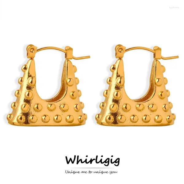 Hoop Ohrringe Tasche Typ Für Frauen 2024 Trending Edelstahl 18K Gold Überzogene Ohrring Luxus Designer Schmuck Zubehör Frau