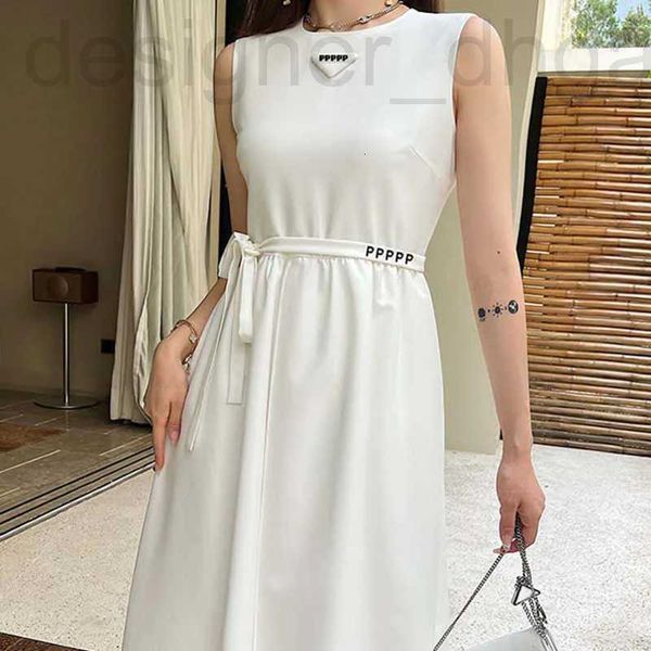 Grundlegende Freizeitkleider Designer pra lässiges Kleid neue Art und Weise gefalteter Dreiecksrock Kleid Damen Sommer elegante einfache lange Röcke Q64Z