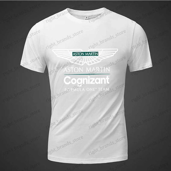 Homens camisetas Mulheres Casual Algodão Verão Aston Martin T-shirt F1 Manga Curta Fitness Tshirt Médio Stretch Gym T-shirt Plus Size T240122