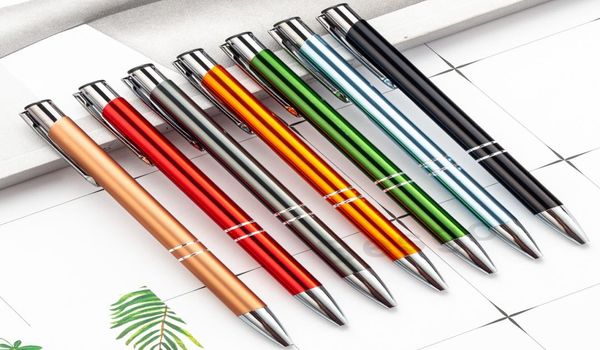 Nova caneta esferográfica de metal caneta esferográfica assinatura caneta de negócios escritório escola estudante papelaria presente 13 cores personalizáveis DBC 1487363