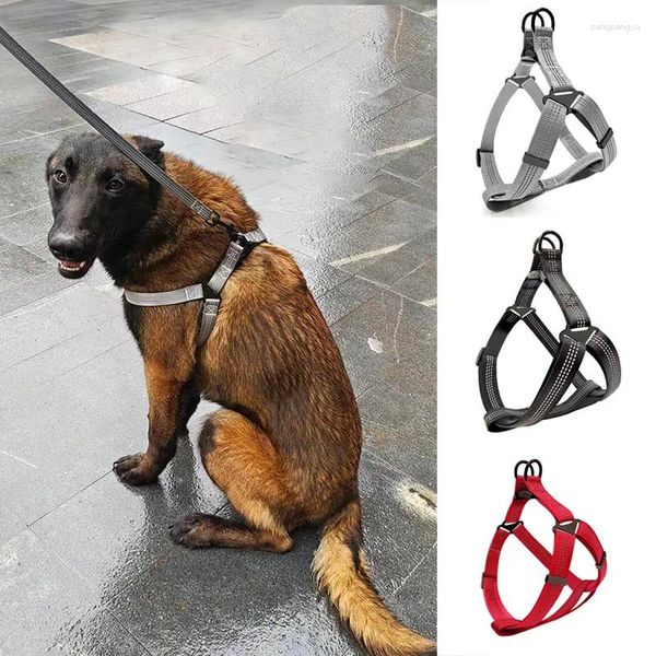 Coleiras para cães Pet em forma de Y Tração Corda Arnês Macio Respirável Reflexivo Colete Ajustável Pequeno Médio Grande Suprimentos