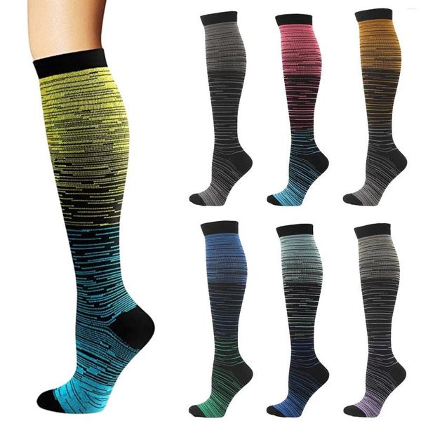 Herrensocken, fünfteilig, allmähliche Kompression, Sport-Nylon und schweißfest, schnell trocknend, Mädchengröße 1, Damengröße S