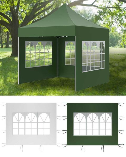 Tenda ao ar livre portátil Oxford Pano Parede À Prova de Chuva À Prova D 'Água Tenda Gazebo Jardim Sombra Abrigo Parede Lateral Sem Dossel Top Frame Y7400739