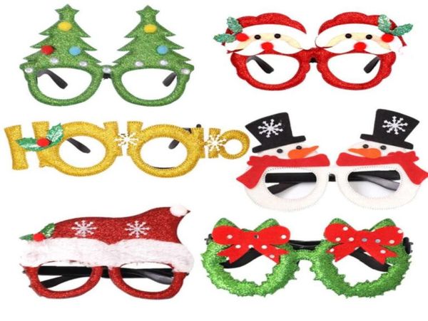 Creativo divertente decorazione natalizia occhiali per bambini adulti giocattolo Babbo Natale pupazzo di neve corna montatura per occhiali6386163