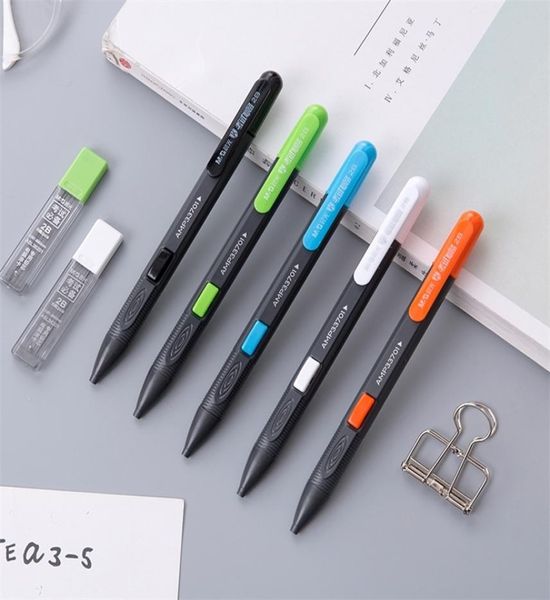 Lápis mecânico 2b 09mm x 18mm, lápis automático de plástico para exame, caligrafia, desenho, escola, material de escritório, papelaria 2012144433014