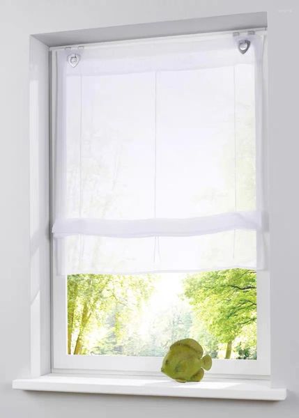 Gordijn Lifting Romeinse Koffie Kamer Sheer Window Half Voor Keuken Living Voile Screening Panel 1 stks/partij