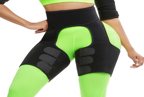 Cintura fina coxa trimmer perna shapers fino emagrecimento cinto neoprene suor shapewear tonificado músculos banda coxa cintura wrap8615199